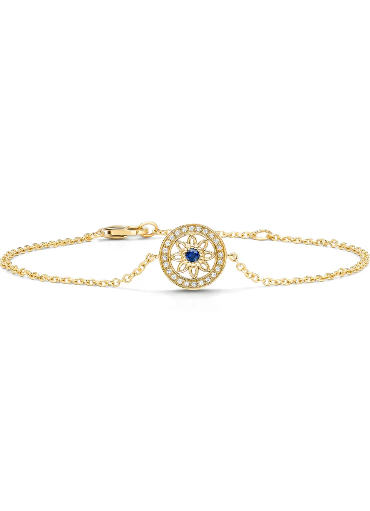 Diamond Point Geelgouden Armbanden|Armbanden Met Kleurstenen<Birthstones geelgouden armband blauwe saffier (September)