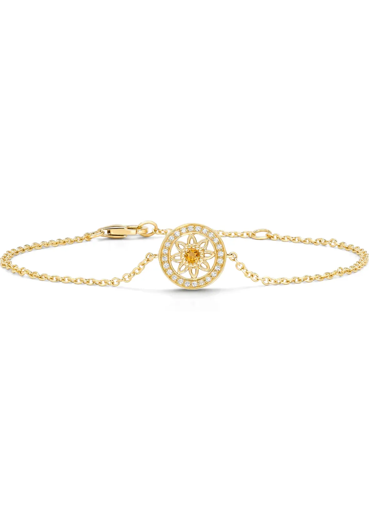 Diamond Point Geelgouden Armbanden|Armbanden Met Kleurstenen<Birthstones geelgouden armband citrien (November)