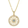 Diamond Point Losse Hangers|Geelgouden Bruidssieraden<Birthstones geelgouden hanger aquamarijn (Maart)