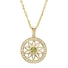 Diamond Point Losse Hangers|Geelgouden Bruidssieraden<Birthstones geelgouden hanger peridoot (Augustus)