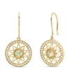 Diamond Point Geelgouden Oorsieraden|Oorsieraden Met Kleurstenen<Birthstones geelgouden oorhangers opaal (Oktober)