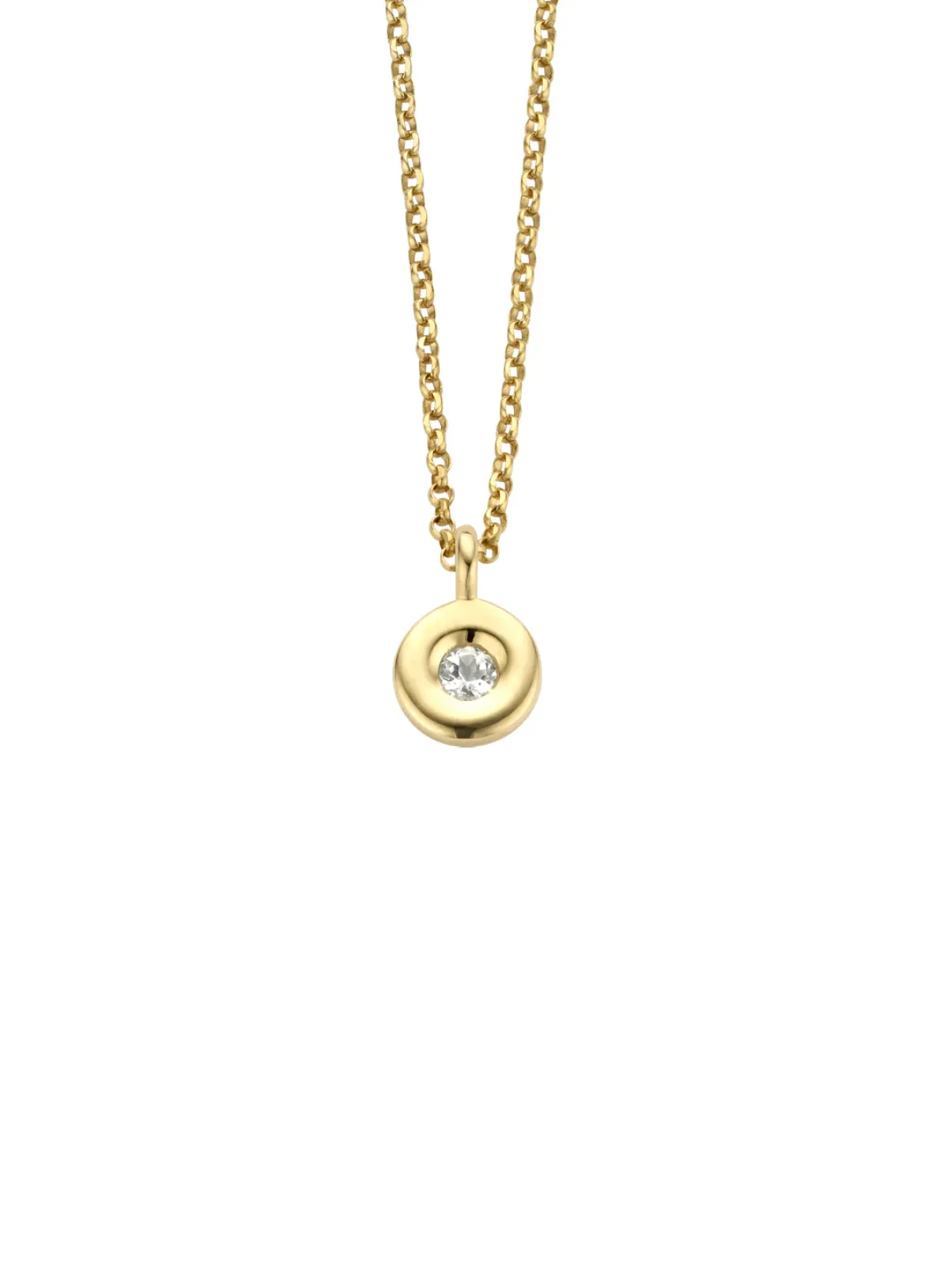 Diamond Point Colliers Met Kleurstenen<Birthstones gouden hanger met kleursteen Maart