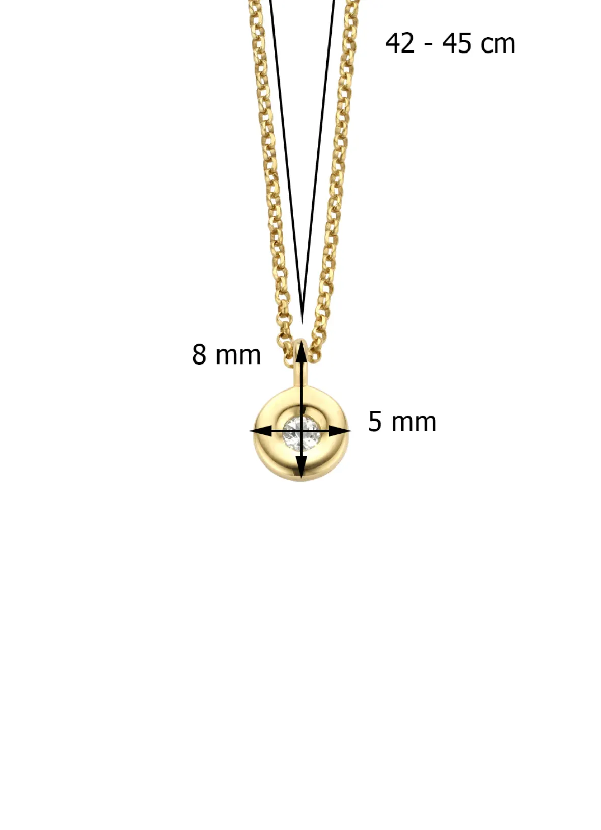 Diamond Point Colliers Met Kleurstenen<Birthstones gouden hanger met kleursteen Maart