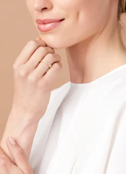 Diamond Point Alliance|Groeibriljant Ringen<Geelgouden alliance ring, 0.35 ct diamant, Groeibriljant
