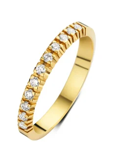 Diamond Point Alliance|Groeibriljant Ringen<Geelgouden alliance ring, 0.22 ct diamant, Groeibriljant