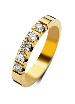 Diamond Point Alliance|Groeibriljant Ringen<Geelgouden alliance ring, 0.65 ct diamant, Groeibriljant