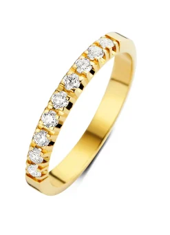 Diamond Point Alliance|Groeibriljant Ringen<Geelgouden alliance ring, 0.27 ct diamant, Groeibriljant