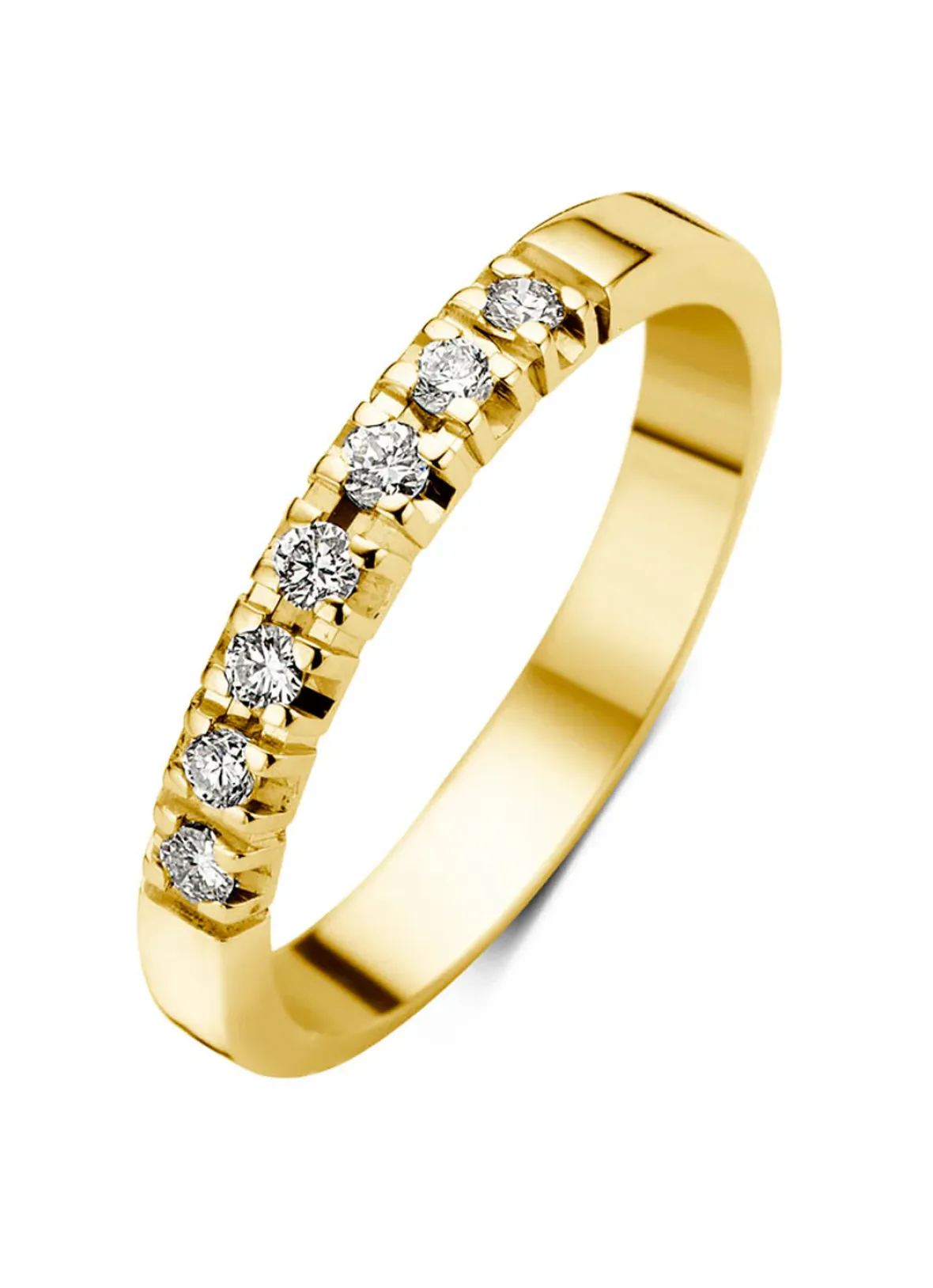 Diamond Point Alliance|Groeibriljant Ringen<Geelgouden alliance ring, 0.21 ct diamant, Groeibriljant
