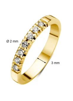 Diamond Point Alliance|Groeibriljant Ringen<Geelgouden alliance ring, 0.21 ct diamant, Groeibriljant