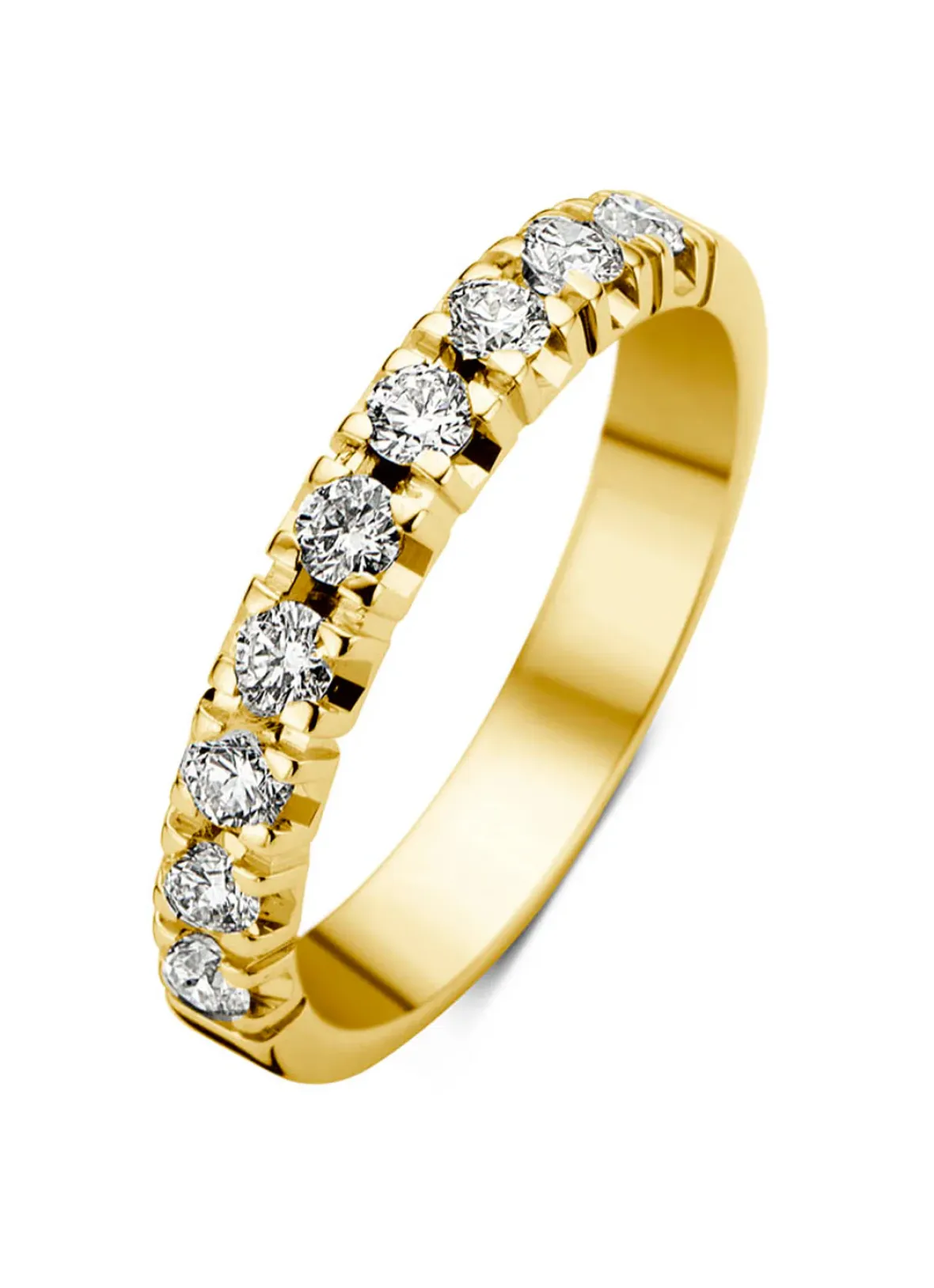 Diamond Point Alliance|Groeibriljant Ringen<Geelgouden alliance ring, 0.45 ct diamant, Groeibriljant