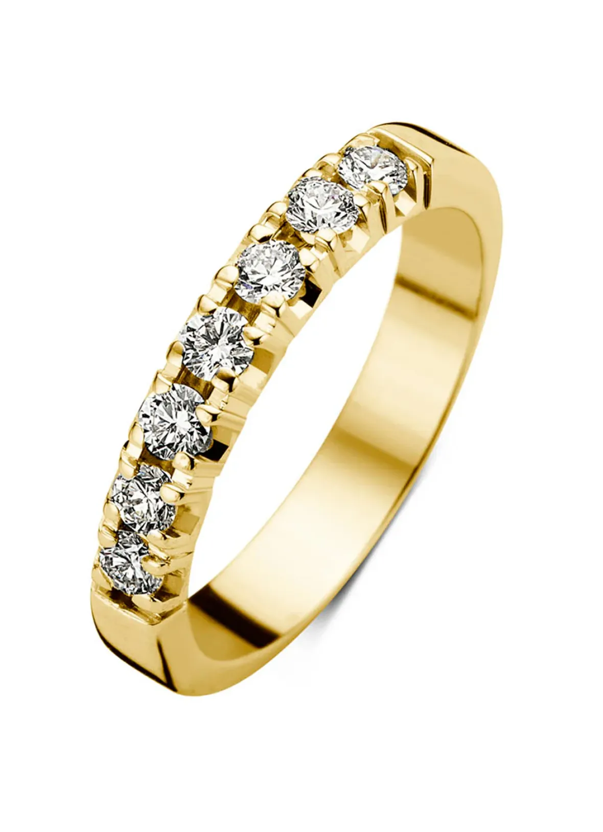 Diamond Point Alliance|Groeibriljant Ringen<Geelgouden alliance ring, 0.35 ct diamant, Groeibriljant