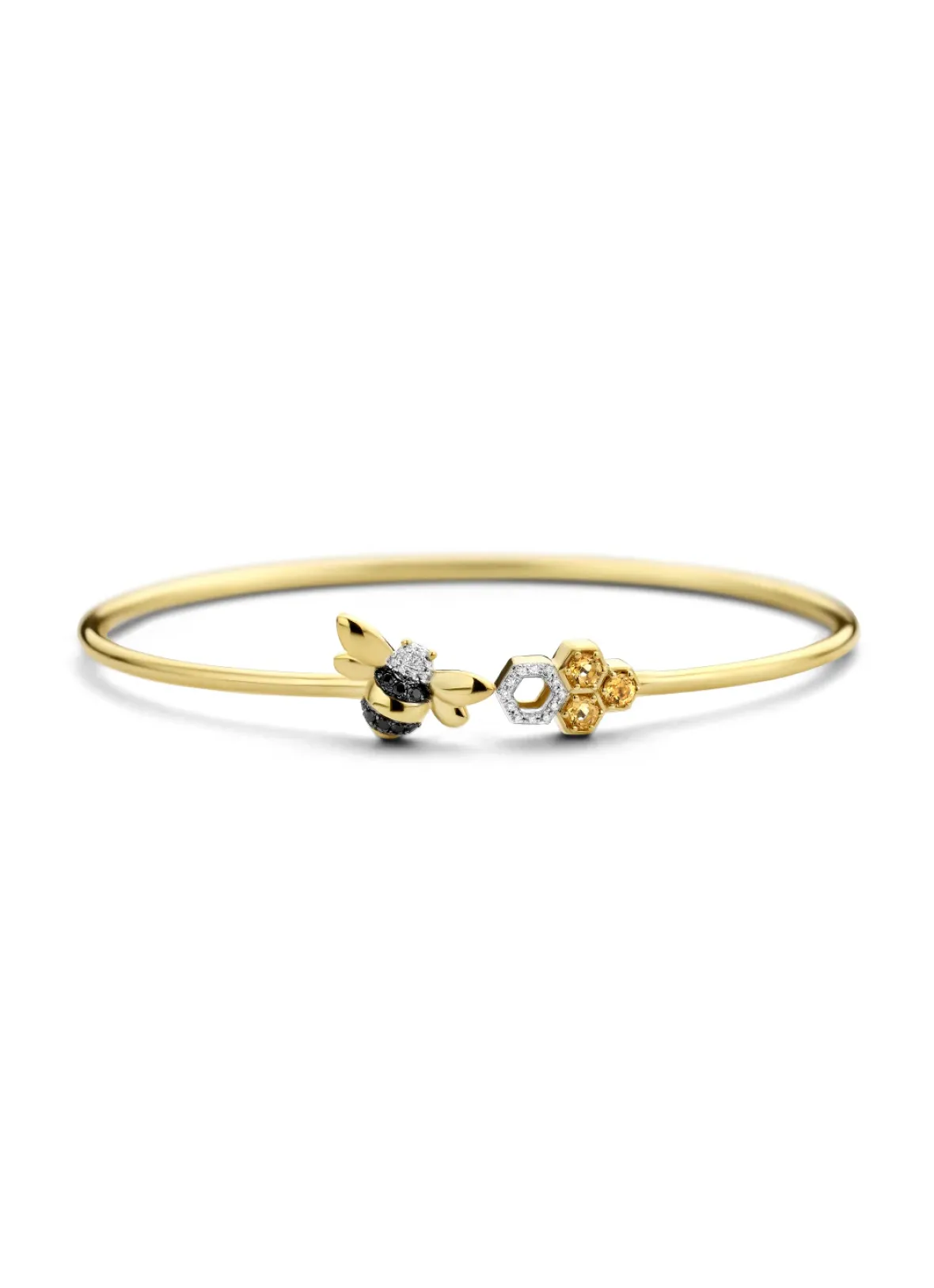 Diamond Point Geelgouden Armbanden|Armbanden Met Kleurstenen<Geelgouden armband, 0.18 ct citrien, Queen Bee