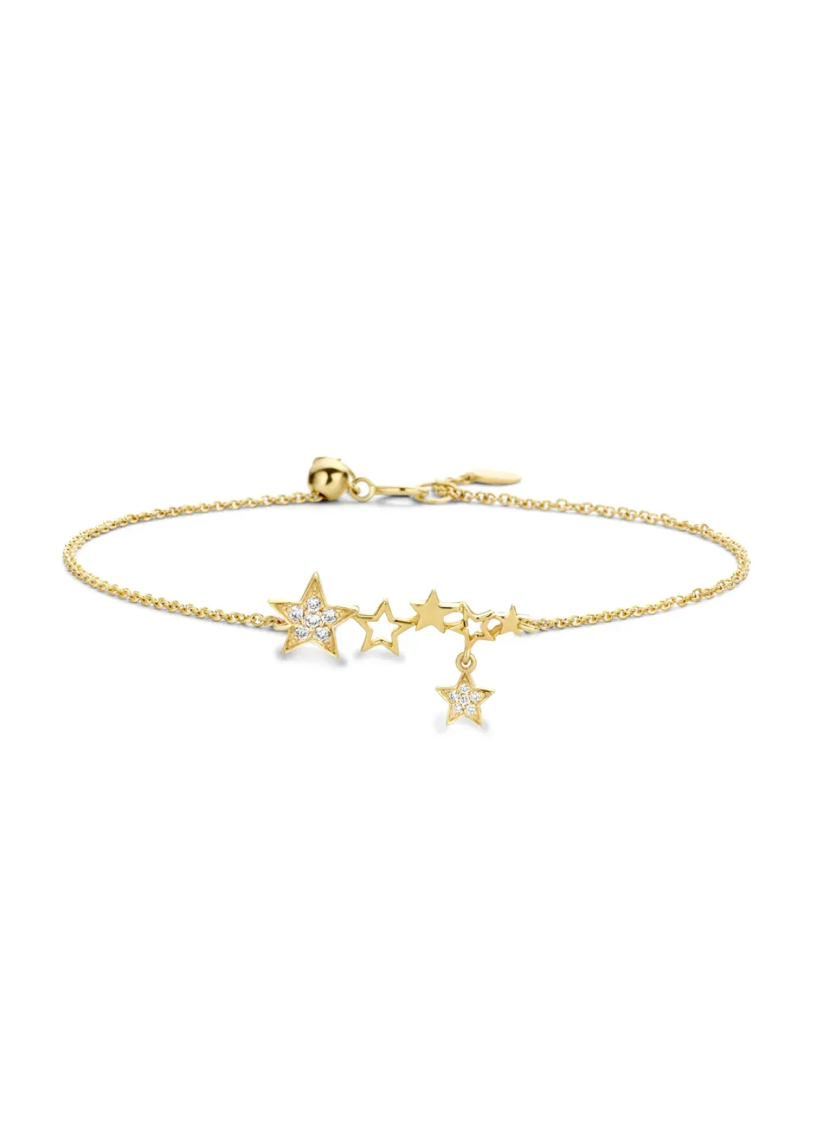 Diamond Point Geelgouden Armbanden|Fijne Armbanden<Geelgouden armband, 0.08 ct diamant, Cosmic