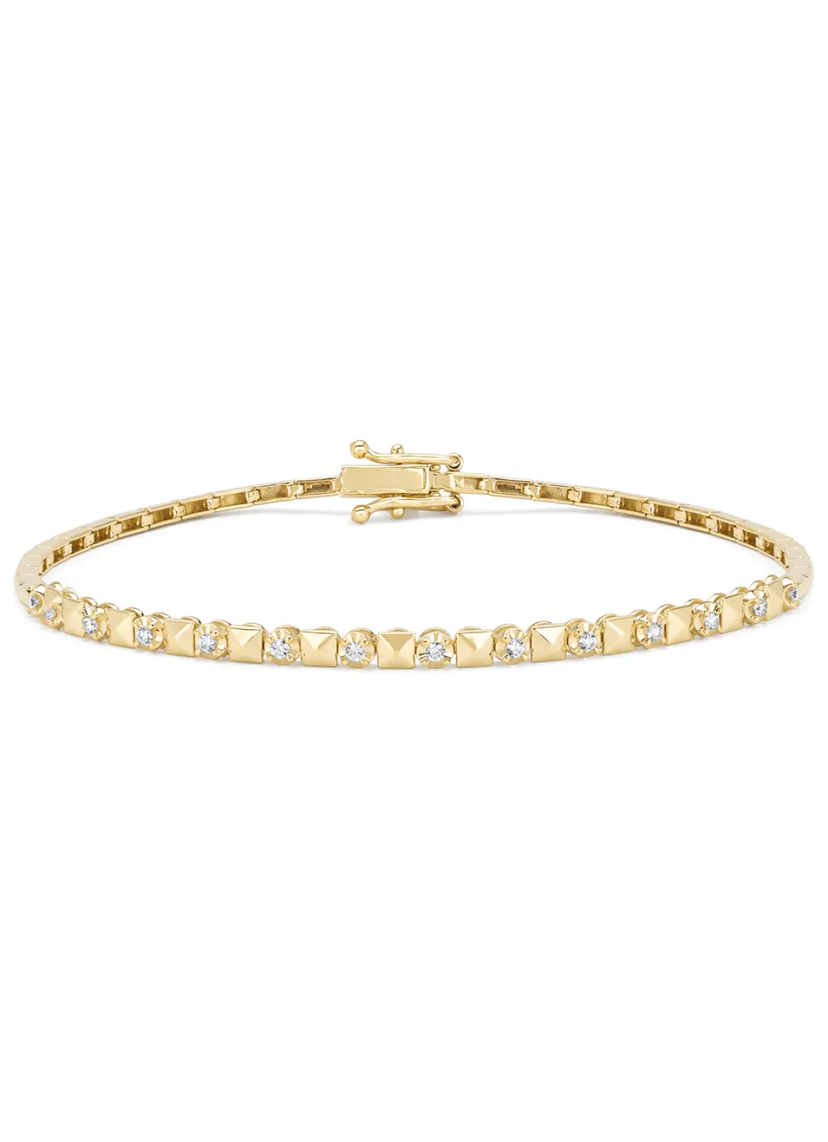 Diamond Point Geelgouden Armbanden|Diamanten Armbanden<Geelgouden armband, 0.17 ct diamant, Ensemble