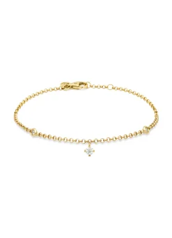 Diamond Point Geelgouden Armbanden|Diamanten Armbanden<Geelgouden armband, 0.13 ct diamant, Hearts & Arrows