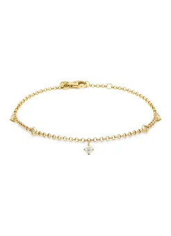 Diamond Point Geelgouden Armbanden|Diamanten Armbanden<Geelgouden armband, 0.23 ct diamant, Hearts & Arrows
