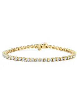 Diamond Point Geelgouden Armbanden|Tennisarmbanden<Geelgouden armband, 3.00 ct diamant, Hearts & Arrows