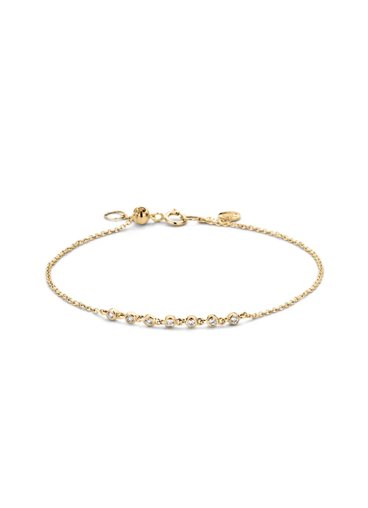 Diamond Point Geelgouden Armbanden|Fijne Armbanden<Geelgouden armband, 0.11 ct diamant, Joy