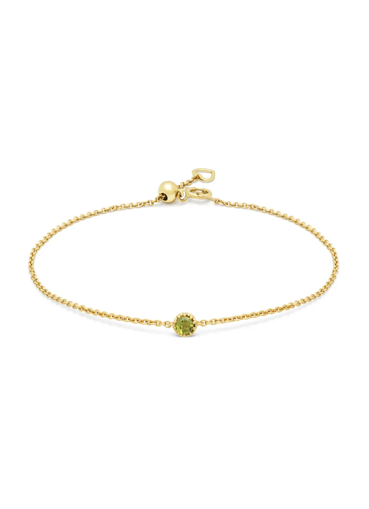 Diamond Point Geelgouden Armbanden|Armbanden Met Kleurstenen<Geelgouden armband, 0.12 ct groene tourmalijn, Joy
