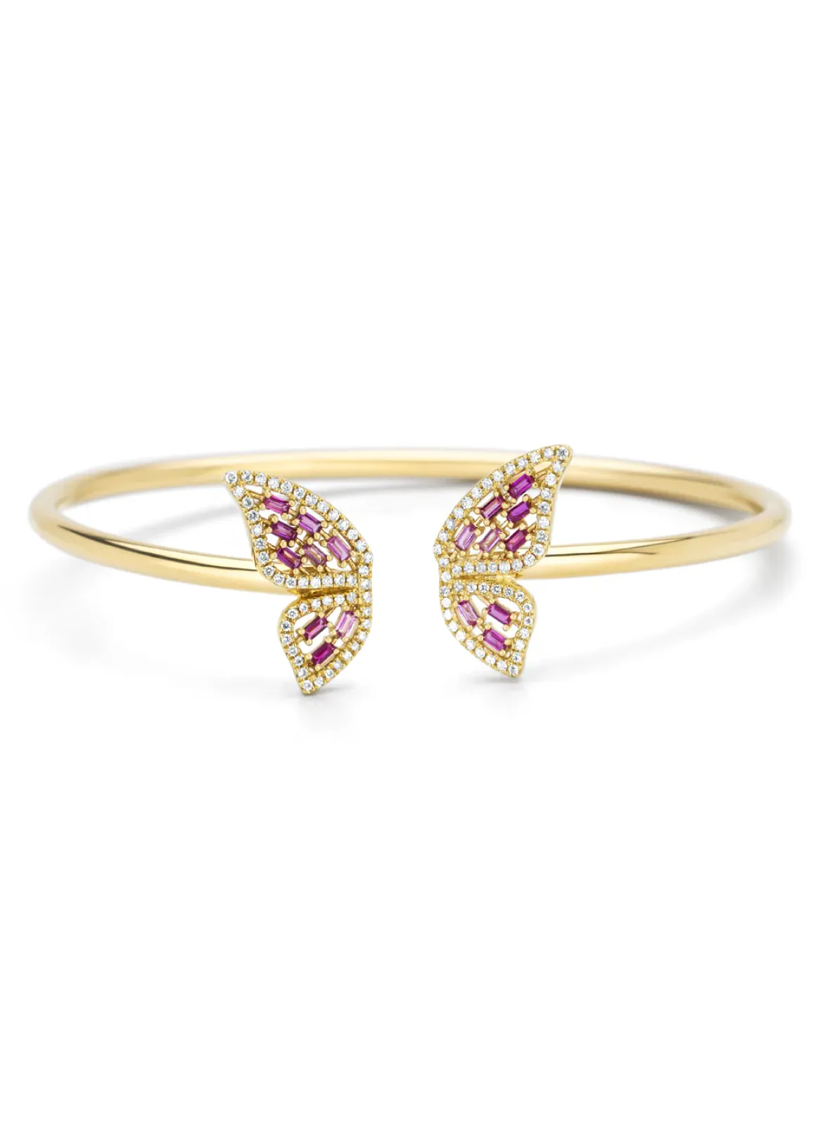 Diamond Point Geelgouden Armbanden|Armbanden Met Kleurstenen<Geelgouden armband, 0.36 ct roze saffier, Butterfly Kisses