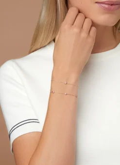 Diamond Point Geelgouden Armbanden|Armbanden Met Kleurstenen<Geelgouden armband, 0.36 ct roze toermalijn, Joy