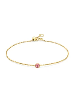 Diamond Point Geelgouden Armbanden|Armbanden Met Kleurstenen<Geelgouden armband, 0.12 ct roze toermalijn, Joy