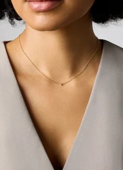 Diamond Point Geelgouden Colliers|Colliers Met Kleurstenen<Geelgouden collier, 0.05 ct blauwe saffier, Joy