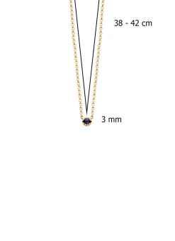 Diamond Point Geelgouden Colliers|Colliers Met Kleurstenen<Geelgouden collier, 0.05 ct blauwe saffier, Joy