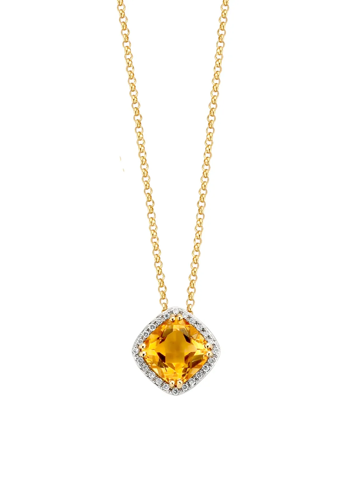 Diamond Point Geelgouden Colliers|Colliers Met Kleurstenen<Geelgouden collier, 1.56 ct citrien, Fiësta