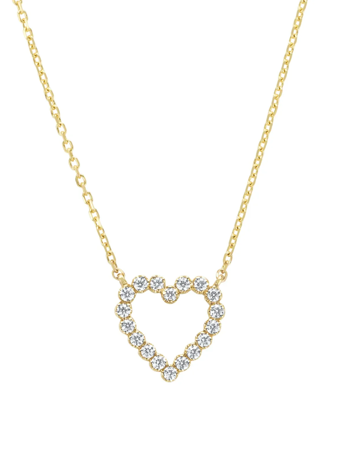 Diamond Point Geelgouden Colliers|Diamanten Colliers<Geelgouden collier, 0.25 ct diamant, Hearts & Arrows