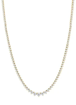 Diamond Point Geelgouden Colliers|Diamanten Colliers<Geelgouden collier, 7.63 ct diamant, Hearts & Arrows
