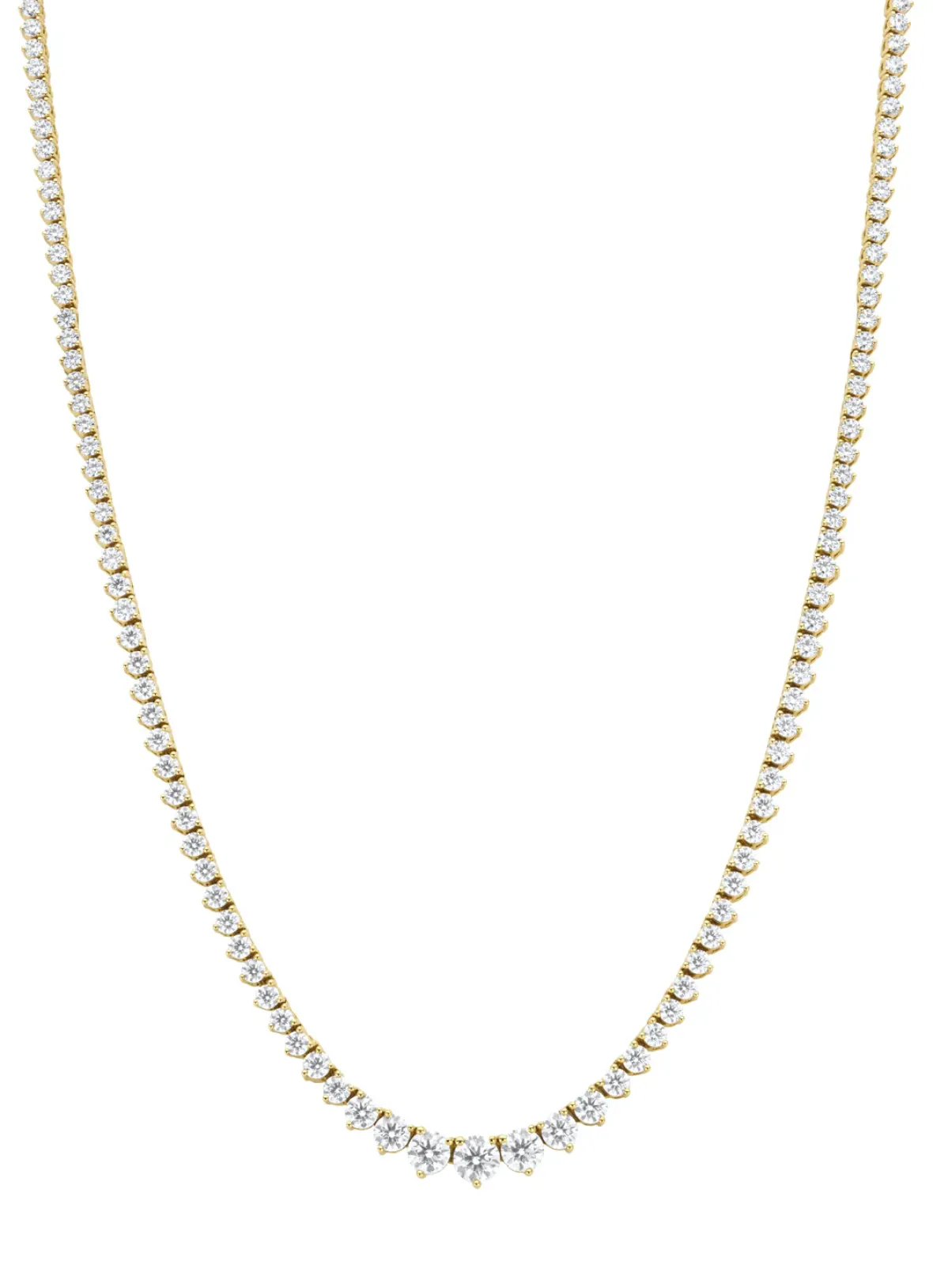 Diamond Point Geelgouden Colliers|Diamanten Colliers<Geelgouden collier, 7.63 ct diamant, Hearts & Arrows