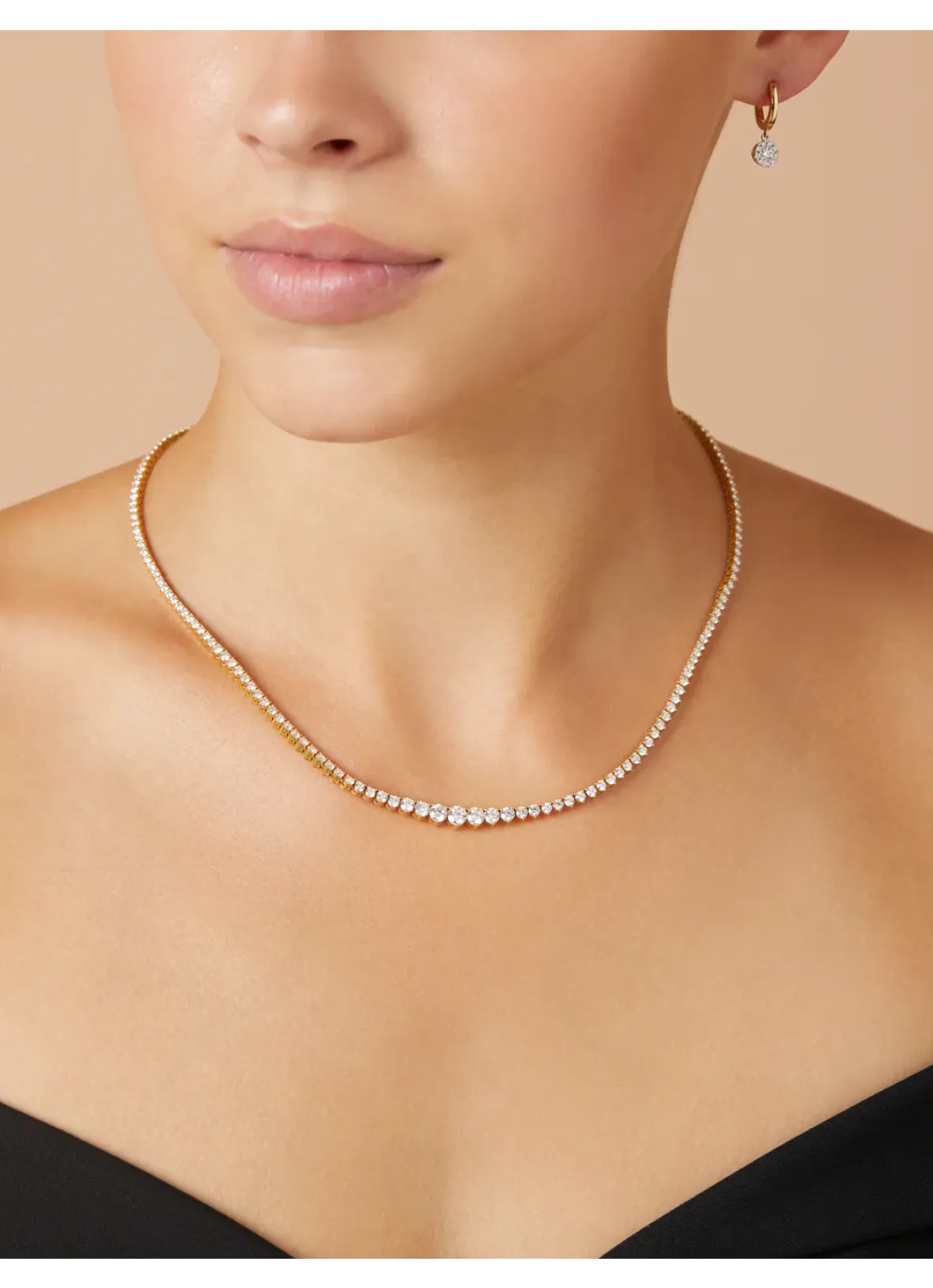 Diamond Point Geelgouden Colliers|Diamanten Colliers<Geelgouden collier, 7.63 ct diamant, Hearts & Arrows