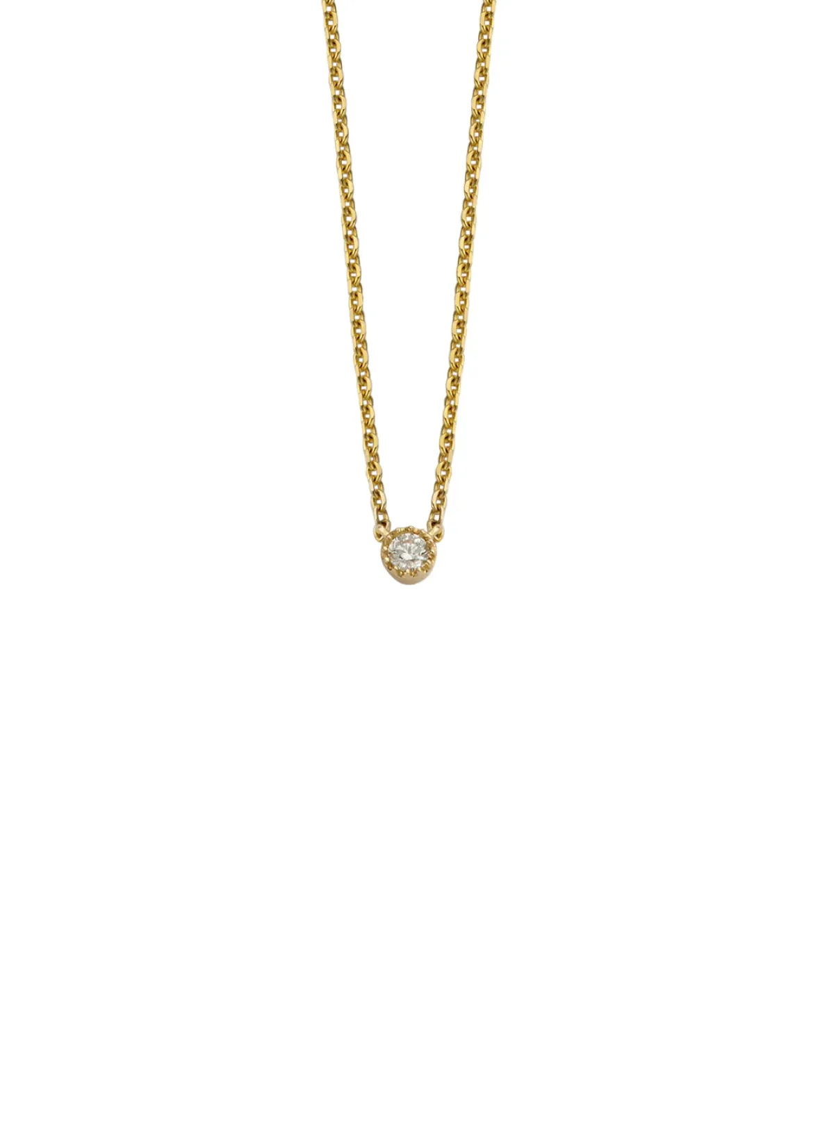 Diamond Point Geelgouden Colliers|Diamanten Colliers<Geelgouden collier, 0.05 ct diamant, Joy