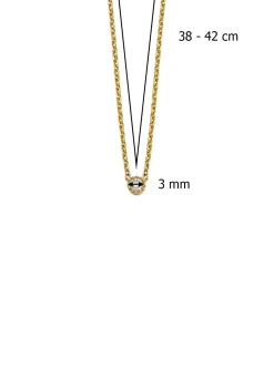 Diamond Point Geelgouden Colliers|Diamanten Colliers<Geelgouden collier, 0.05 ct diamant, Joy
