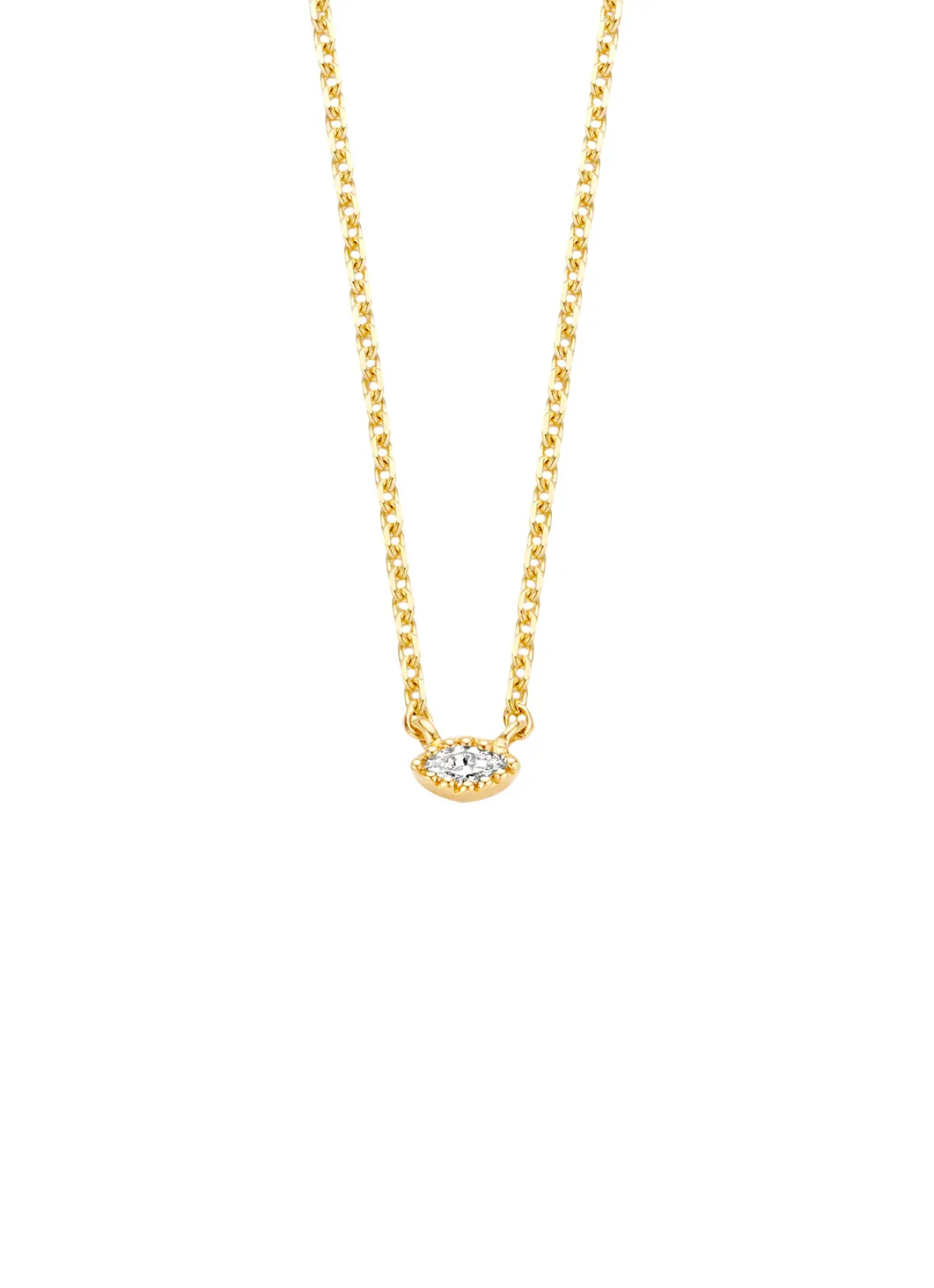 Diamond Point Geelgouden Colliers|Diamanten Colliers<Geelgouden collier, 0.04 ct diamant, Joy