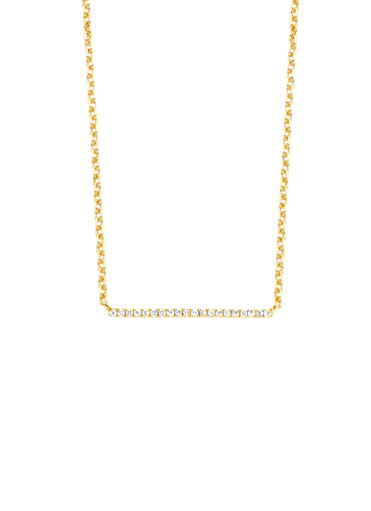 Diamond Point Geelgouden Colliers|Diamanten Colliers<Geelgouden collier, 0.06 ct diamant, Joy