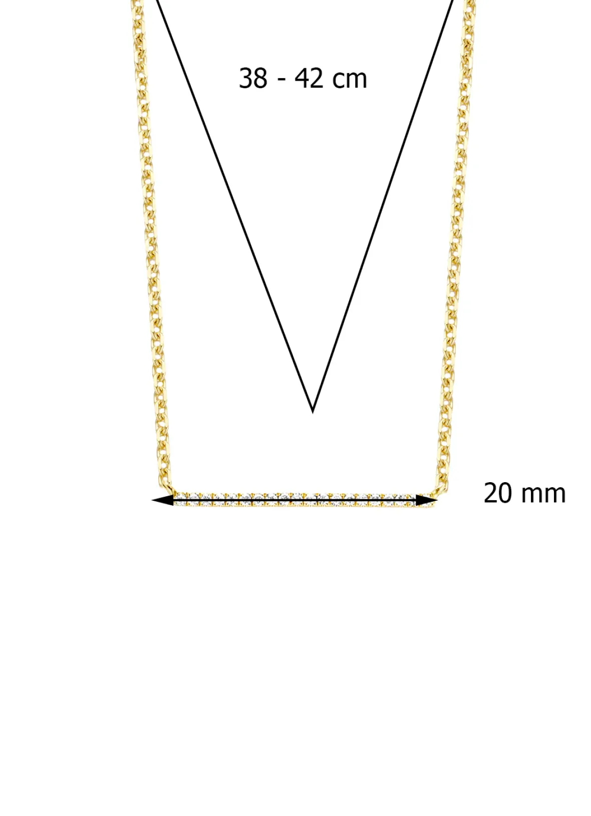 Diamond Point Geelgouden Colliers|Diamanten Colliers<Geelgouden collier, 0.06 ct diamant, Joy