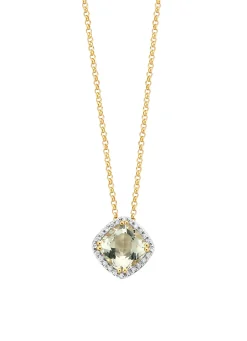 Diamond Point Geelgouden Colliers|Colliers Met Kleurstenen<Geelgouden collier, 1.61 ct groene amethist, Fiësta
