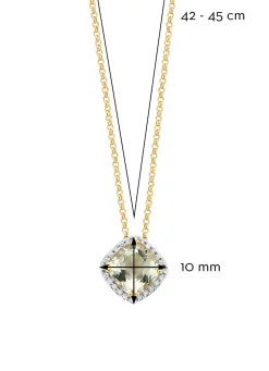 Diamond Point Geelgouden Colliers|Colliers Met Kleurstenen<Geelgouden collier, 1.61 ct groene amethist, Fiësta