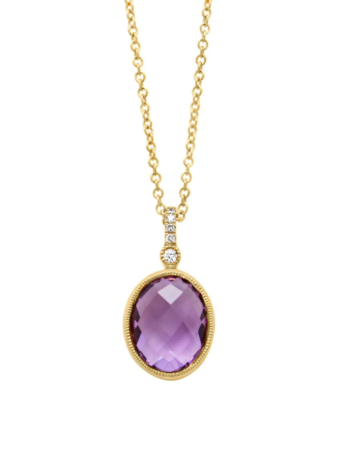 Diamond Point Geelgouden Colliers|Colliers Met Kleurstenen<Geelgouden collier, 1.88 ct paarse amethist, Philosophy