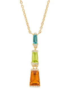 Diamond Point Geelgouden Colliers|Colliers Met Kleurstenen<Geelgouden collier, 0.32 ct peridoot, Gallery