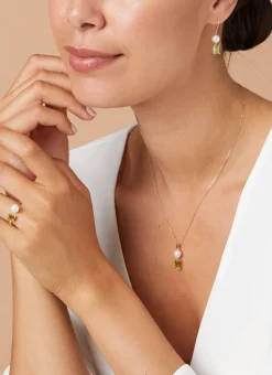 Diamond Point Geelgouden Colliers|Colliers Met Kleurstenen<Geelgouden collier, 0.90 ct peridoot, Rivièra