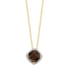 Diamond Point Colliers Met Kleurstenen|Geelgouden Colliers<Geelgouden collier, 1.36 ct rookkwarts, Fiësta