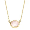 Diamond Point Geelgouden Colliers|Colliers Met Kleurstenen<Geelgouden collier, 1.86 ct rozenkwarts, Philosophy