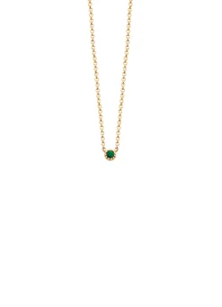 Diamond Point Geelgouden Colliers|Colliers Met Kleurstenen<Geelgouden collier, 0.04 ct smaragd, Joy