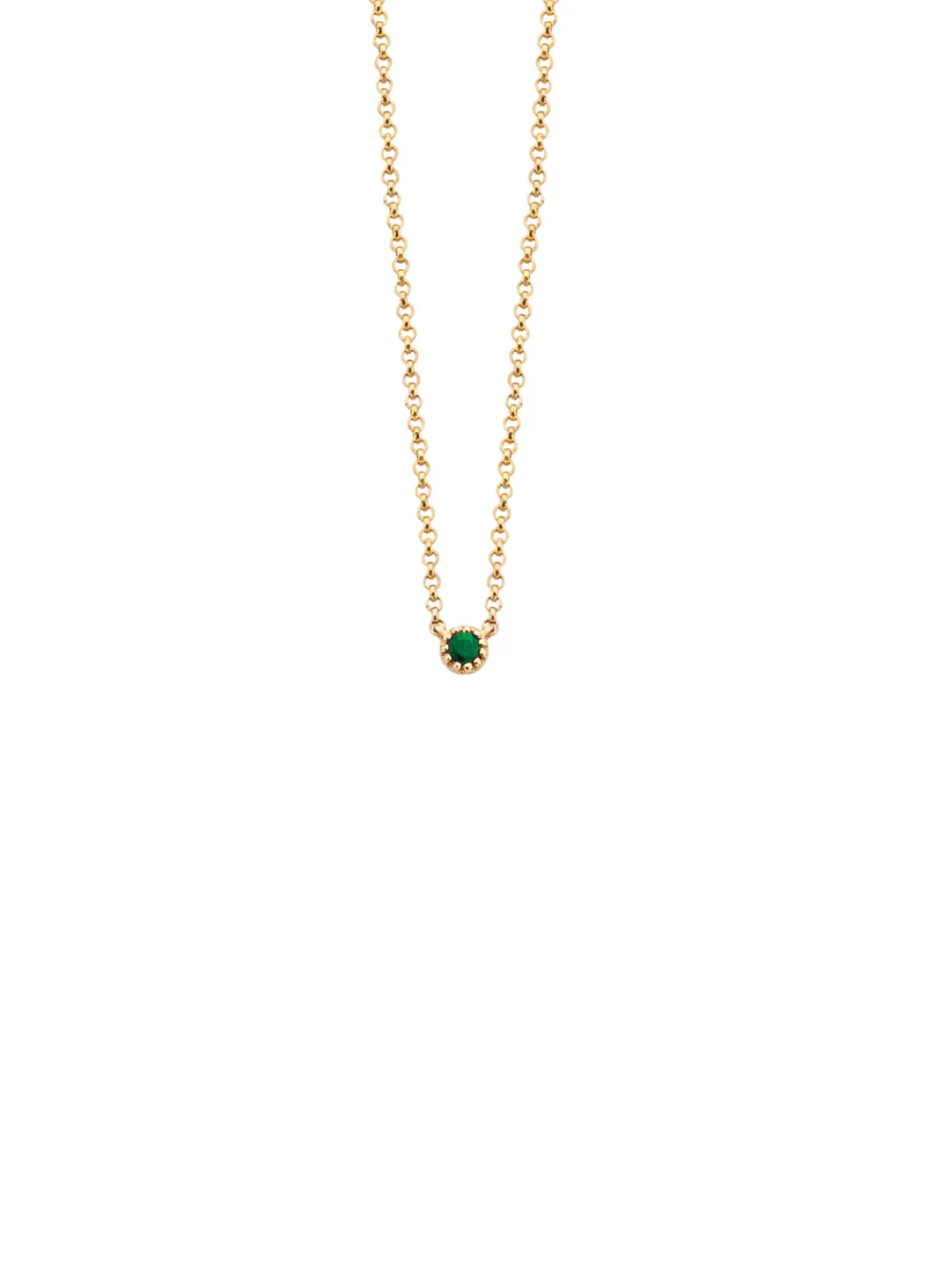 Diamond Point Geelgouden Colliers|Colliers Met Kleurstenen<Geelgouden collier, 0.04 ct smaragd, Joy