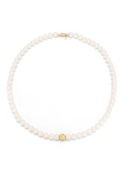 Diamond Point Geelgouden Colliers|Parelkettingen<Geelgouden collier Rivièra