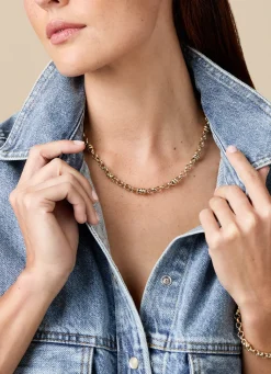 Diamond Point Geelgouden Colliers|Schakel Colliers<Geelgouden collier Timeless Treasures 45 cm