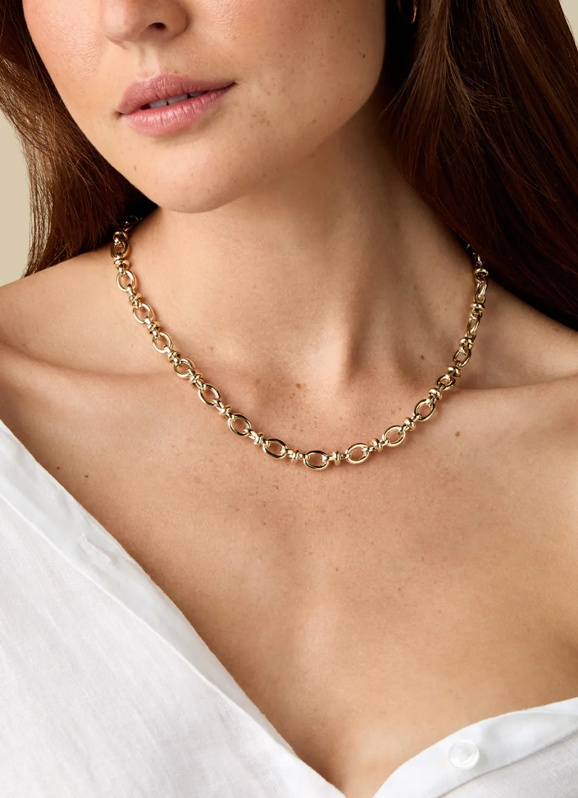 Diamond Point Geelgouden Colliers|Schakel Colliers<Geelgouden collier Timeless Treasures 45 cm